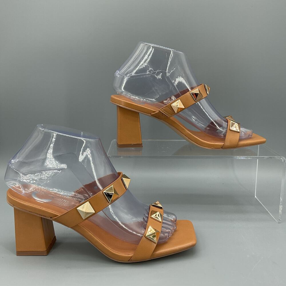 NEW Journee Collection Women’s Kirian Stud Mules Tan Size 6.5